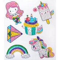 Kit stickers Pintura por Diamantes - Mundo unicornio