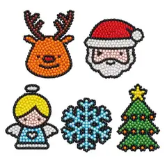 GENERICO - Kit stickers Pintura por Diamantes - Viejito pascuero