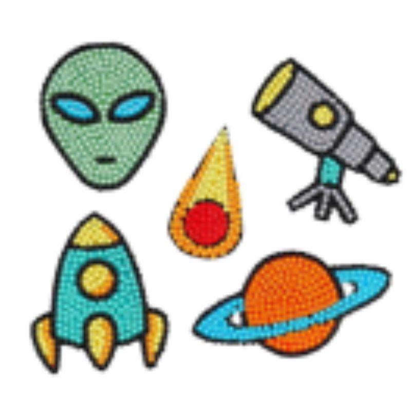 GENERICO - Kit stickers Pintura por Diamantes - Otra galaxia