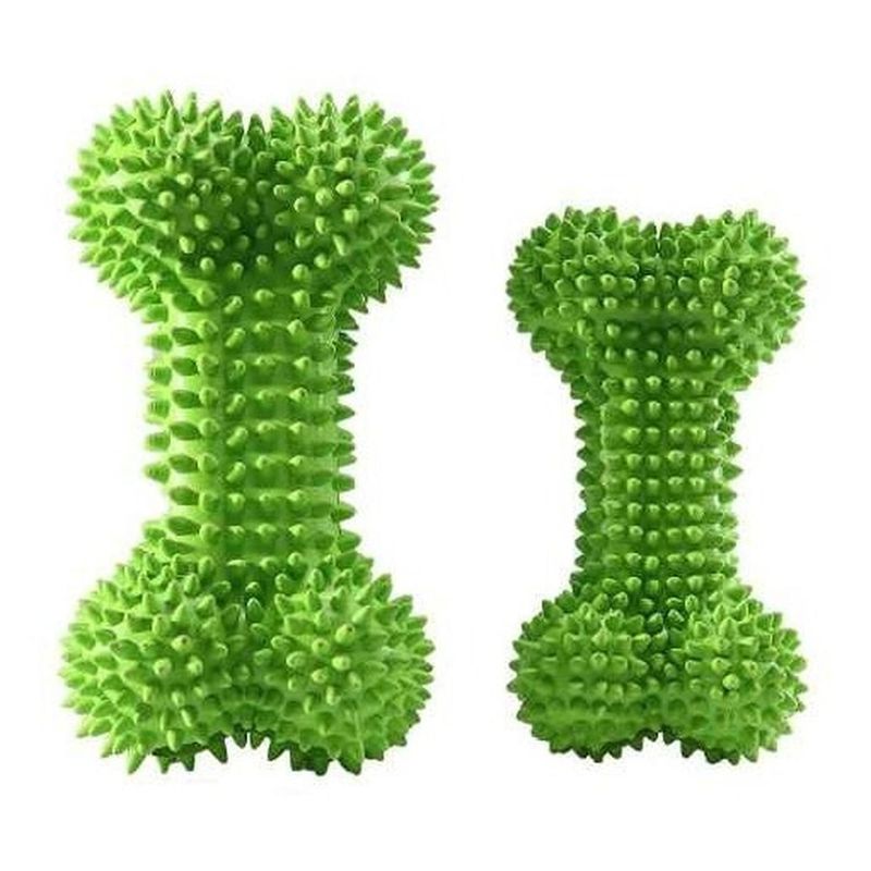 MASCAN - Hueso Goma Limpiadientes Verde Talla M Perro Mascan