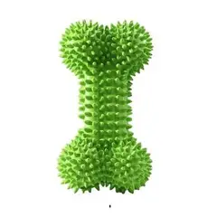 MASCAN - Hueso Goma Limpiadientes Verde Talla M Perro