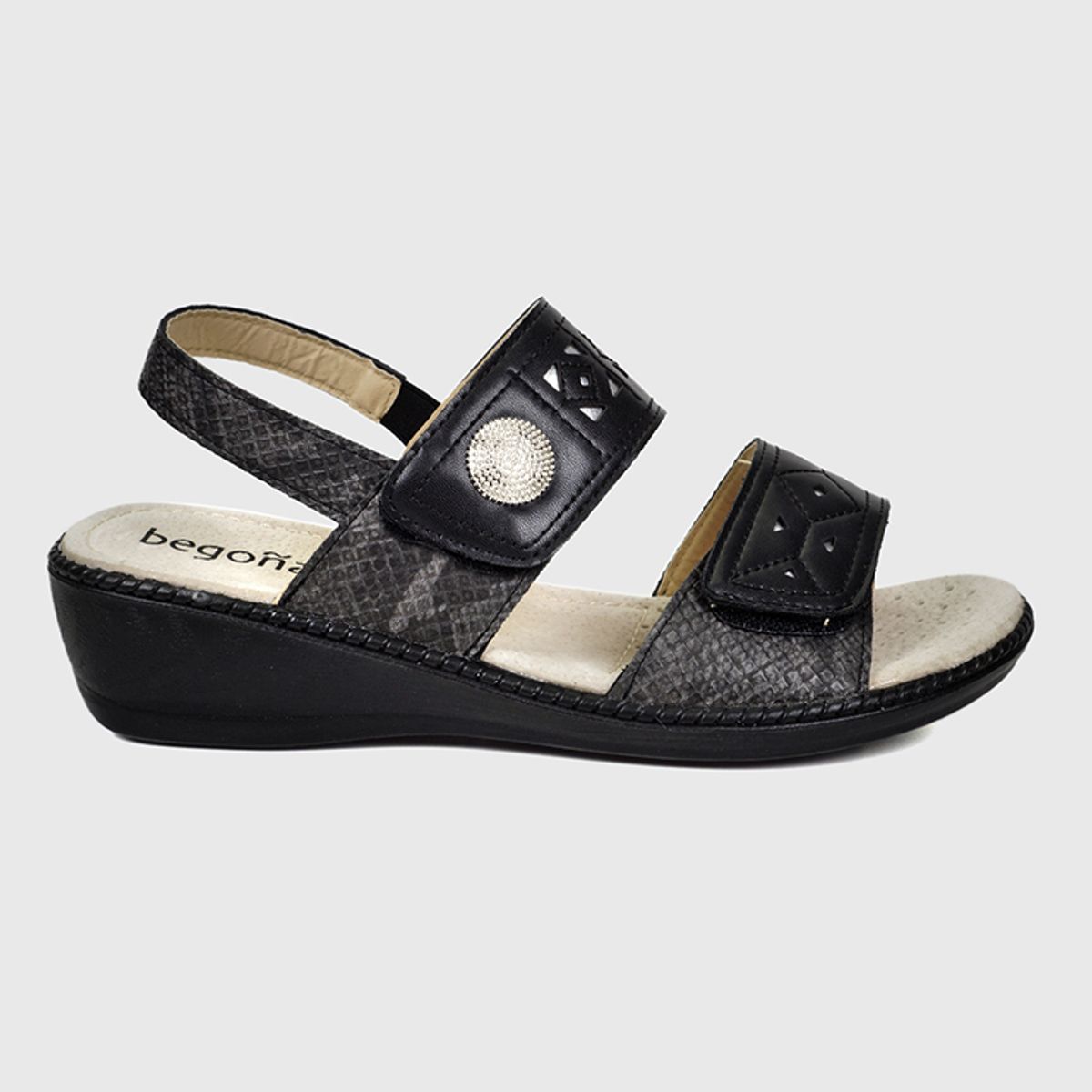 BEGOÑA - Sandalia Elinas Negro BEGOÑA