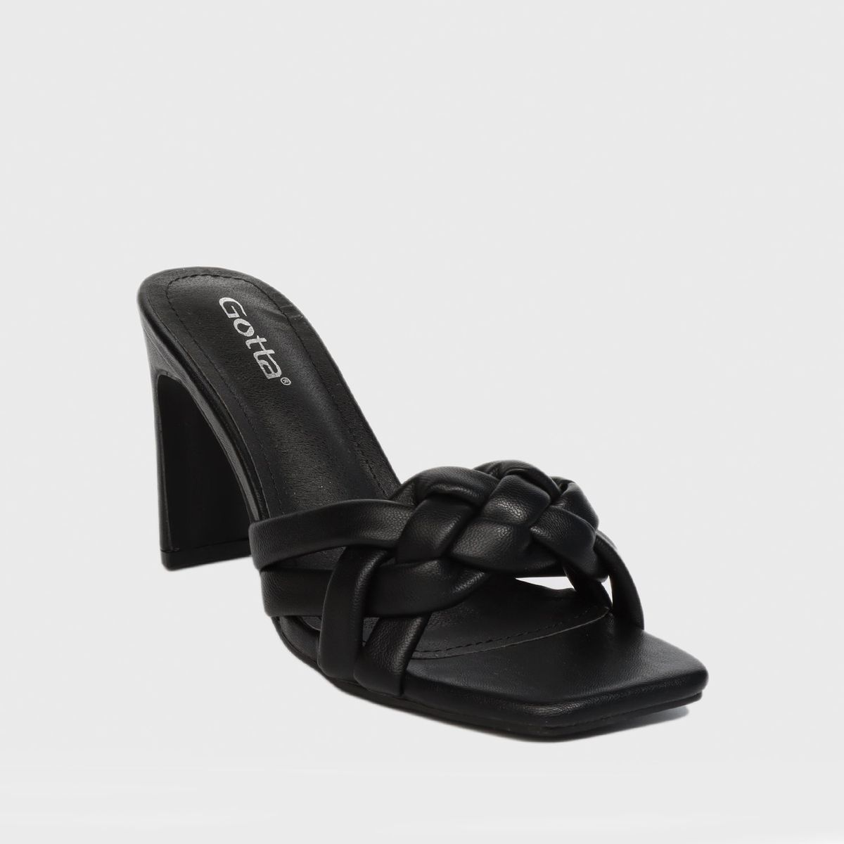 GOTTA - Sandalia Mujer Taco Negra 25701