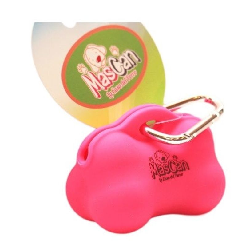 MASCAN - Porta Bolsas Sanitarias Hueso Fucsia Perro Mascan