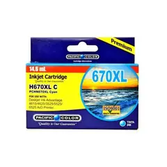 PACIFIC COLOR - Tinta Cartucho Compatible 670XL Cyan