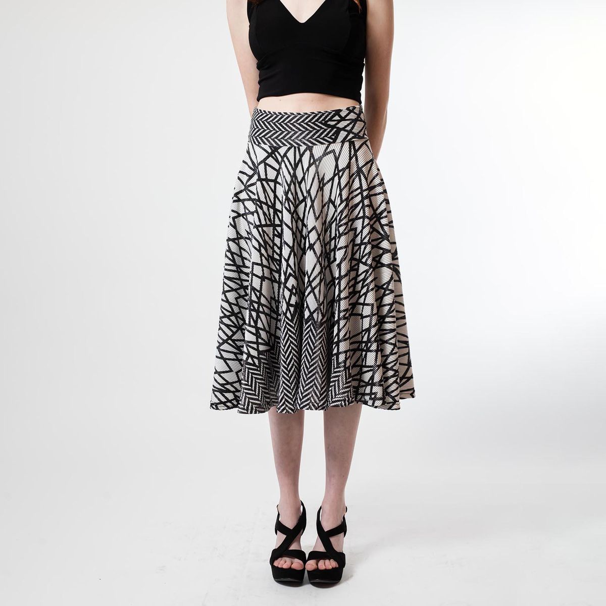 NATALIA SEGUEL - Falda Dani Geométrico Natalia Seguel