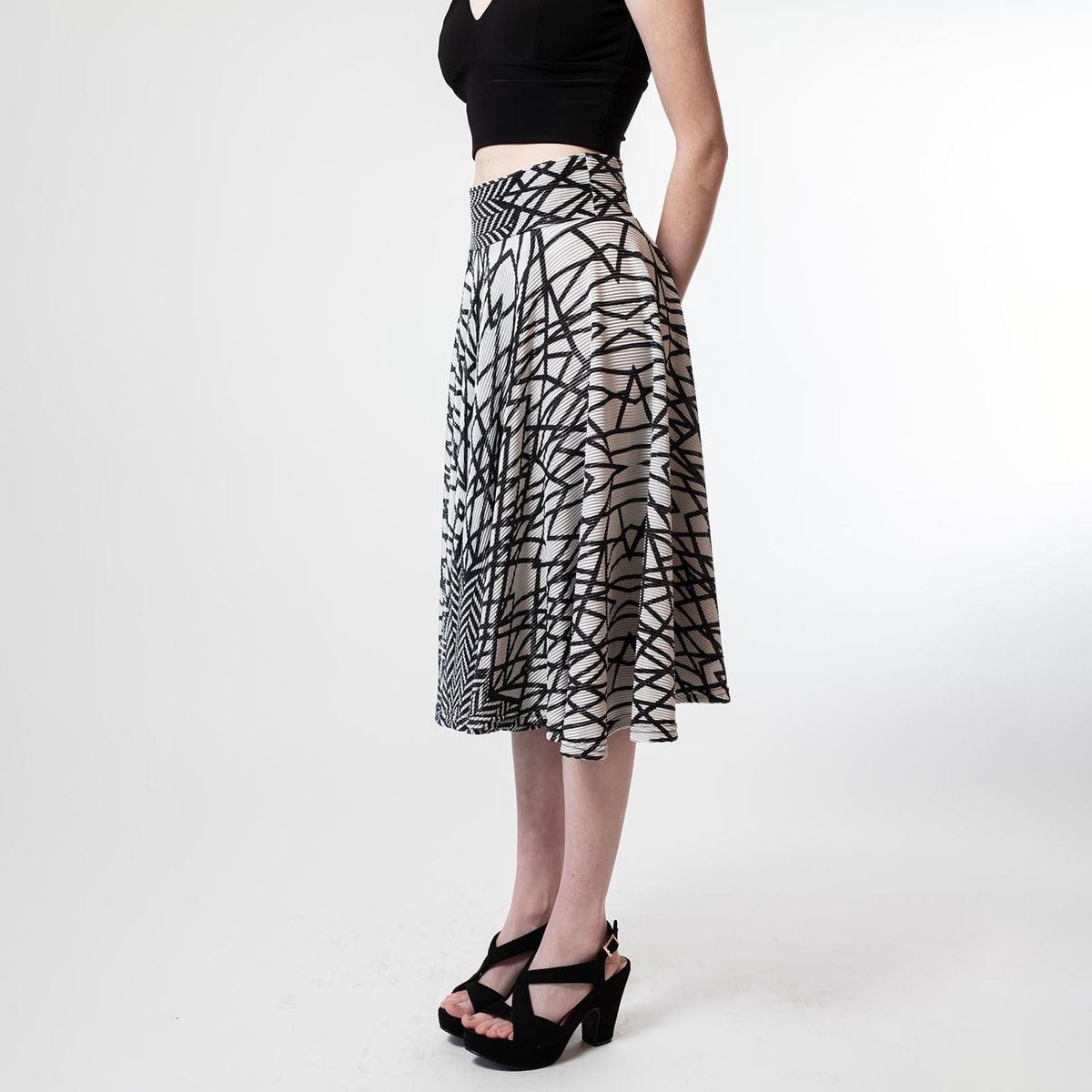 NATALIA SEGUEL - Falda Dani Geométrico Natalia Seguel