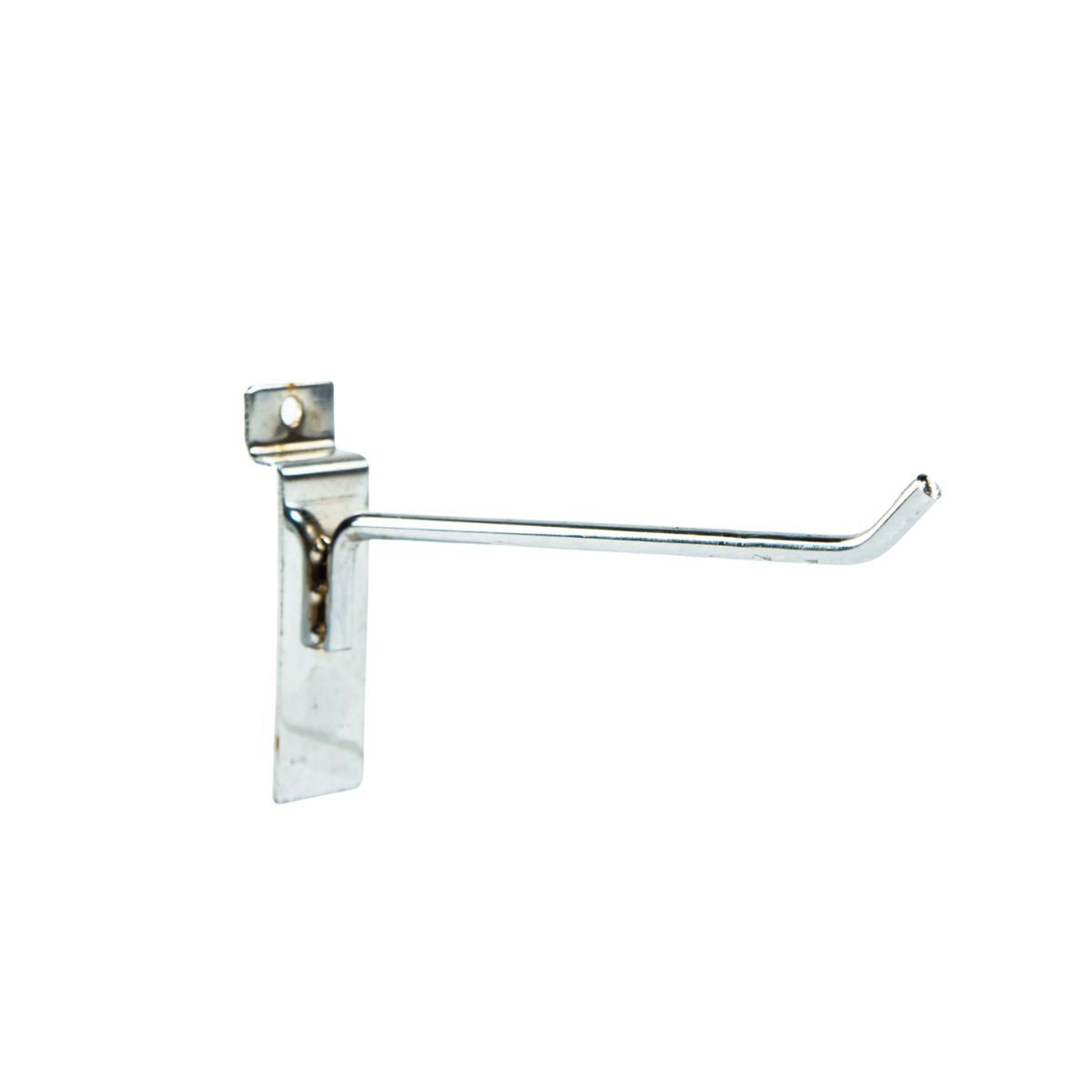 CITYSHOP - Pack 30 Ganchos Metálicos Cromados para Panel Ranurado 15 cm