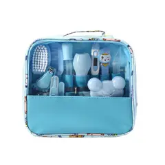 GENERICO - Kit De Aseo Y Cuidado Personal Para Bebés con Bolso Azul