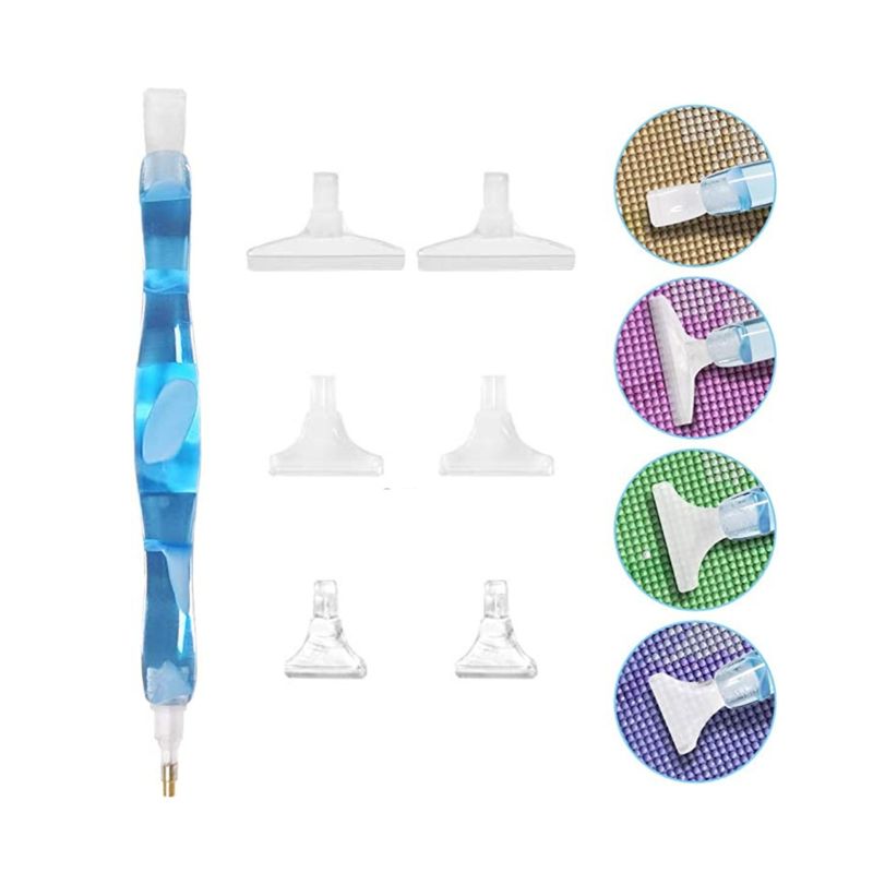 GENERICO - Kit lapiz para Diamond painting con 4 cabezales de cambio y alineador