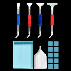 GENERICO - Kit 4 Lapices para diamond painting + 2 bandejas + 10 ceras