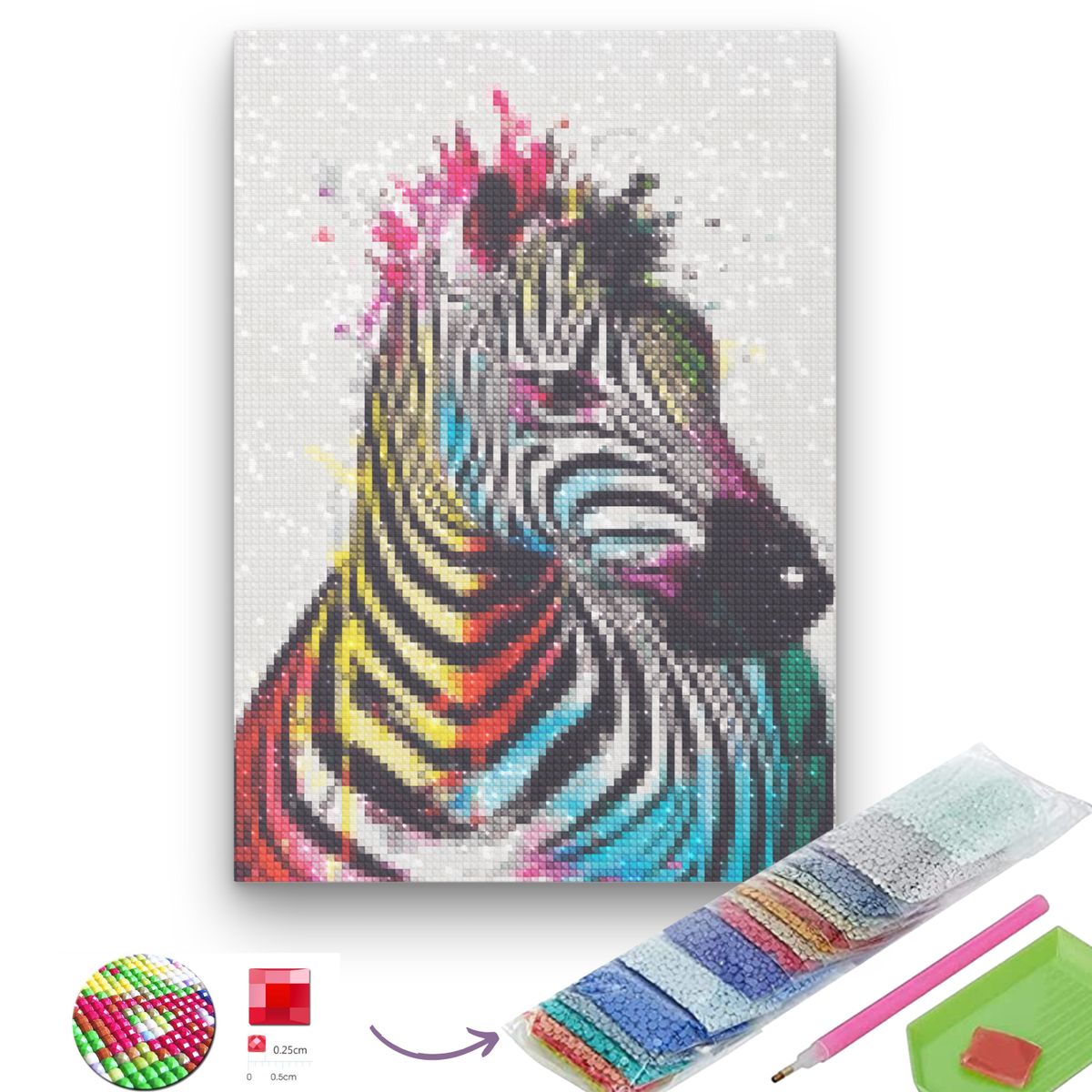 GENERICO - Pintura con diamantes 20x30cm en bastidor 6 Diamond panting