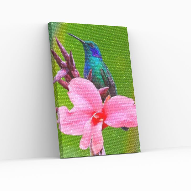 GENERICO - Pintura diamante Colibrí - 40x50 cm - Enmarcado