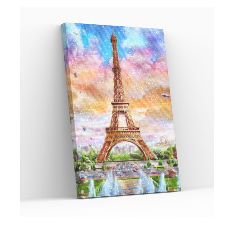 GENERICO - Pintura diamante Verano en París - 40x50 cm - Enmarcado