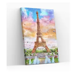 GENERICO - Pintura diamante Verano en París - 40x50 cm - Enmarcado