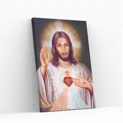 GENERICO - Pintura diamante Cristo 40x50 cm - Enmarcado