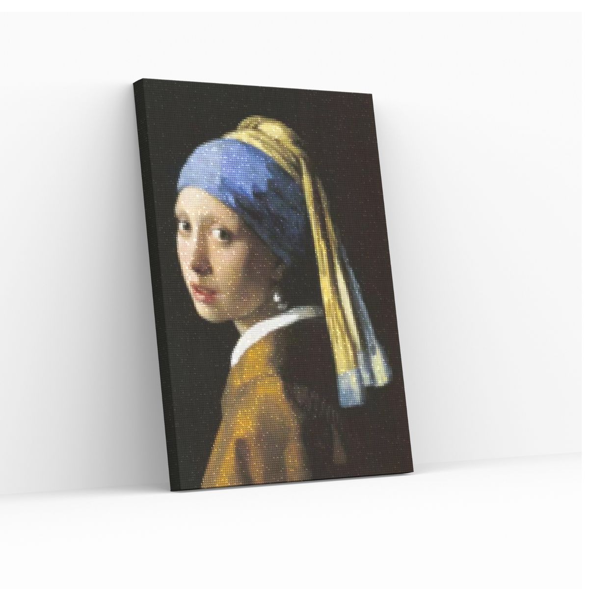 GENERICO - Pintura diamante La joven de la perla 40x50 cm -Enmarcado