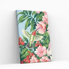 GENERICO - Pintura diamante Pajarito 40x50 cm - Enmarcado