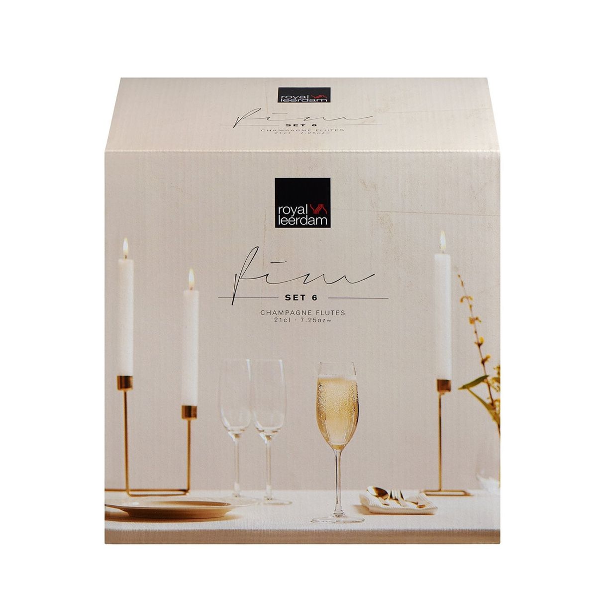 IMAHE - SET 6 COPAS ESPUMANTE 210 ML LINEA FIM IMAHE
