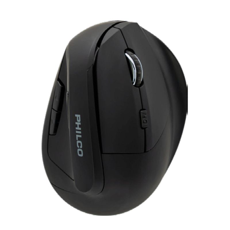 PHILCO - Mouse Inalambrico USB Vertical 6B 1600DPI Negro Philco Pro