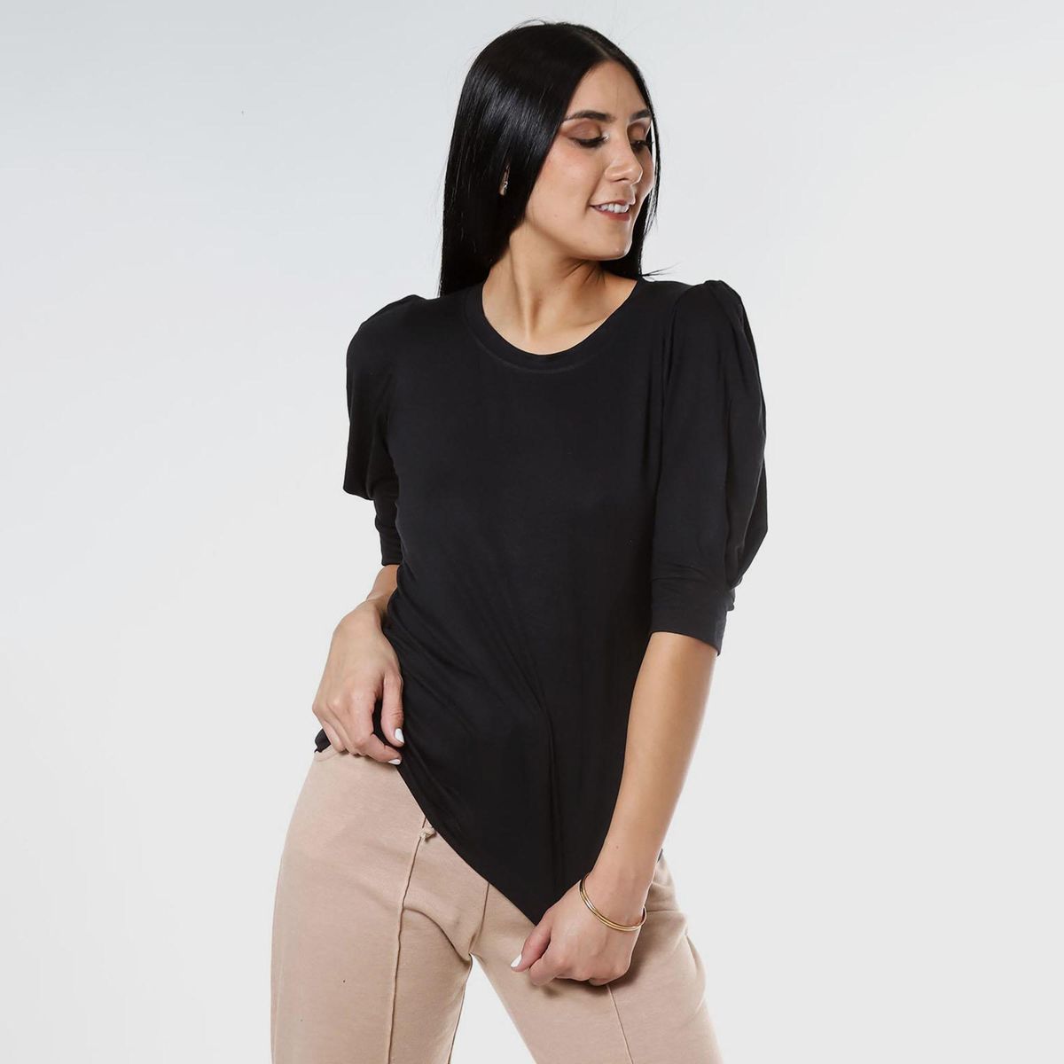 NATALIA SEGUEL - Polera Katy Negro Natalia Seguel