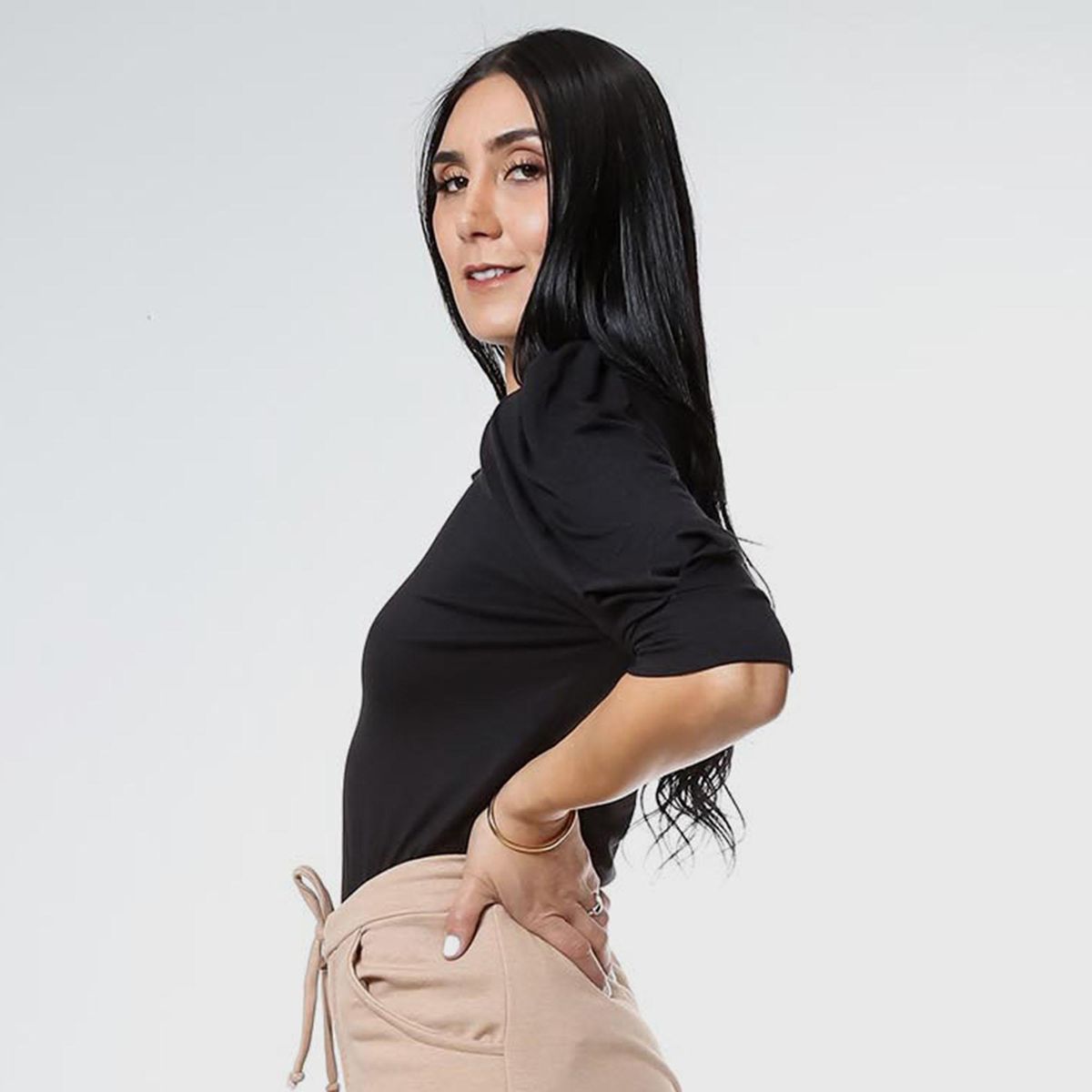 NATALIA SEGUEL - Polera Katy Negro Natalia Seguel