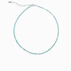 NOMADA SOUL - Collar Chocker plata y piedras Amazonita