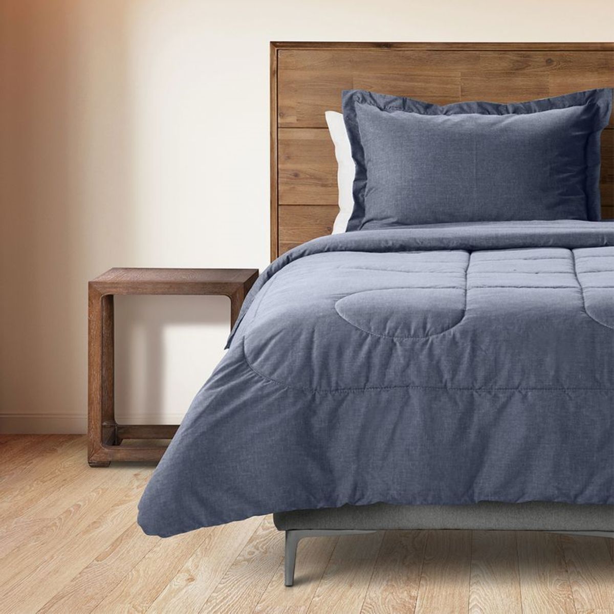 ROSEN - Plumón Rosen Unicolor Stitch King Navy