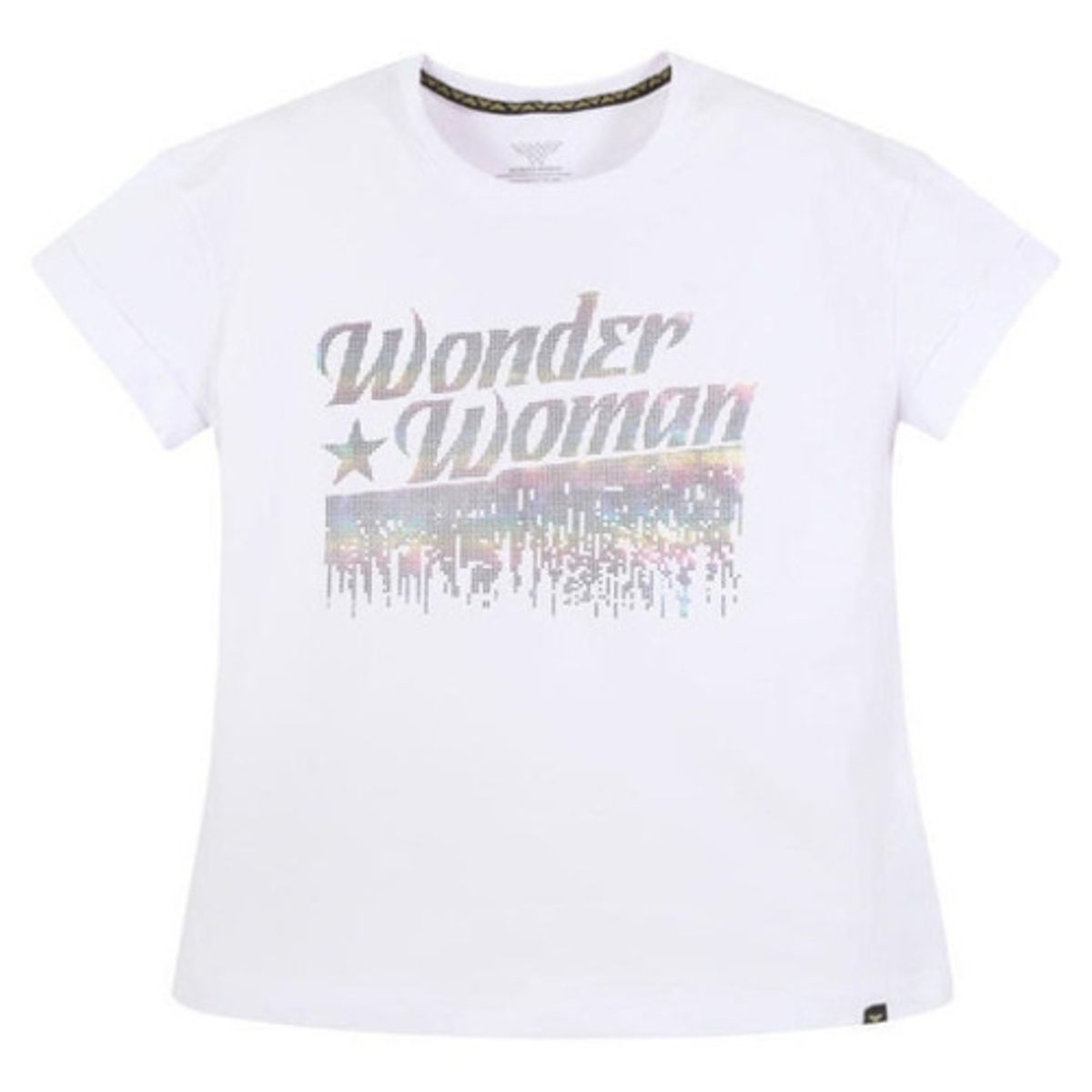 DC COMICS - Polera Mujer Wonder Woman Fashion Blanco Dc Comics