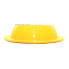 MASCAN - Plato Melamina Anti-hormigas Amarillo Talla M Perro