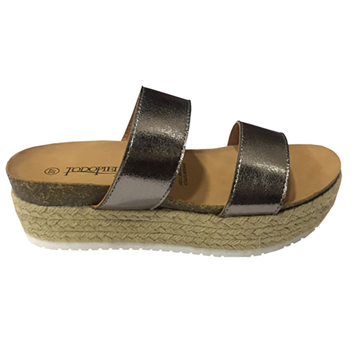 TODOPIEL - Sandalia Mujer Plateado Todopiel