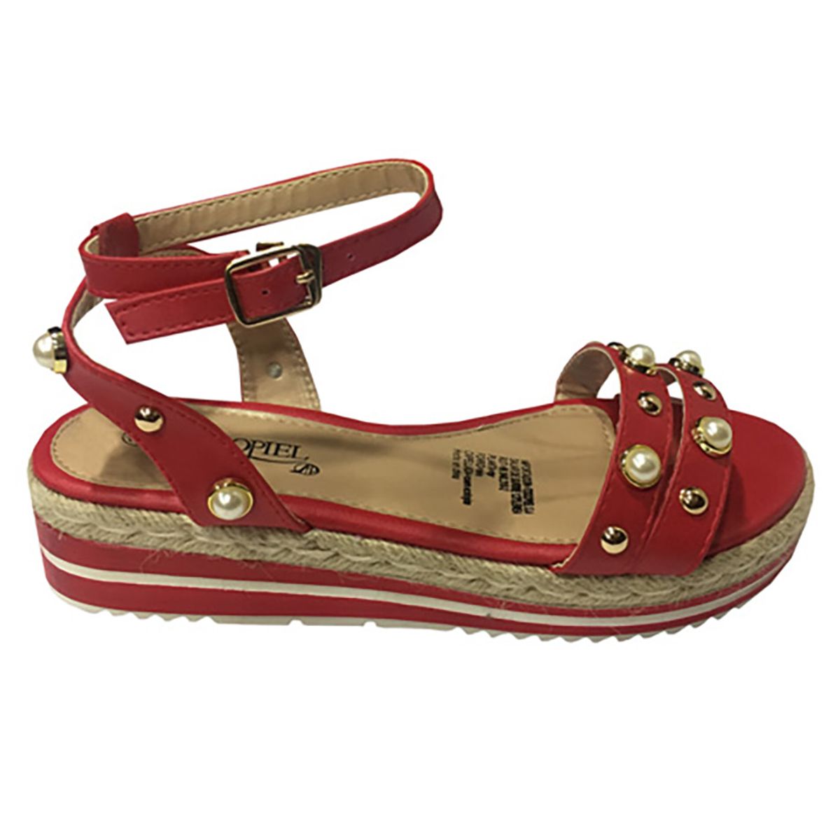 TODOPIEL - Sandalia Mujer Rojo Todopiel