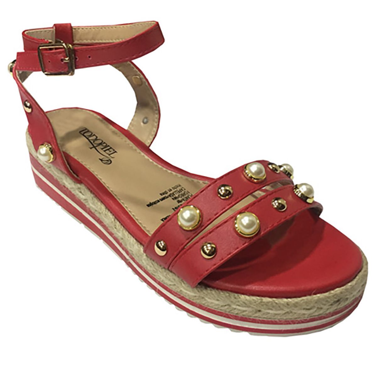 TODOPIEL - Sandalia Mujer Rojo Todopiel