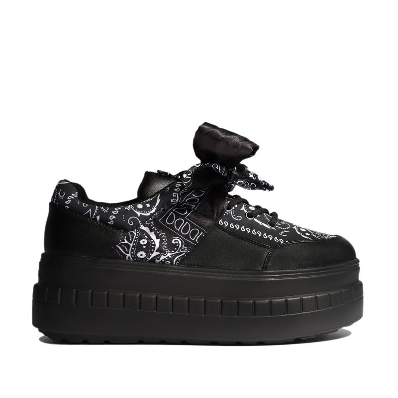 GOTTA - Zapatilla Mujer Negra Estampada 13265