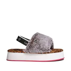 GOTTA - Slipper Mujer Gris Animal Print 15313
