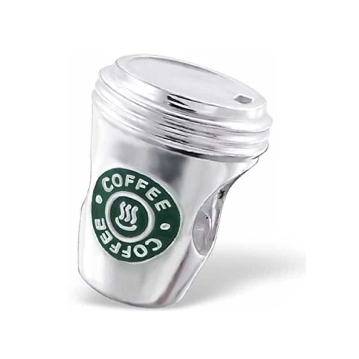SILVER HEART - Charm Vaso de Café en Plata Fina 925 SILVER HEART