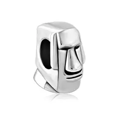 SILVER HEART - Charm Moai Isla de Pascua en Plata Fina 925