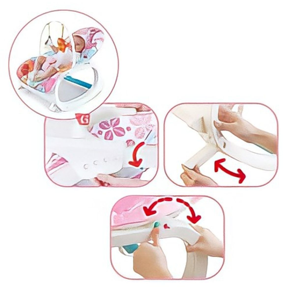 GENERICO - Silla Mecedora 2 en 1 Musical y Vibradora.