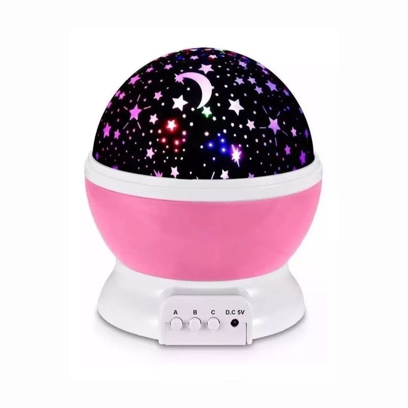 GENERICO - Espanta Cuco Lampara Proyección Cielo Estrellado Usb Rosado