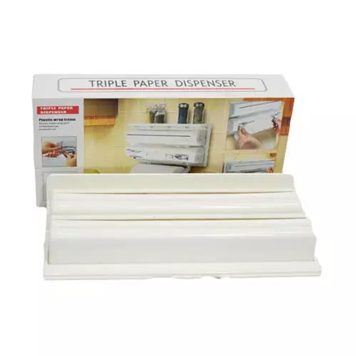 GENERICO - Dispensador Triple De Soporte De Papel Alusa Aluminio Nova