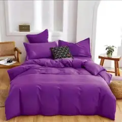 ANGELES DEL HOGAR - Juego De Sabanas King + 2 Fundas D Almohadas Morado