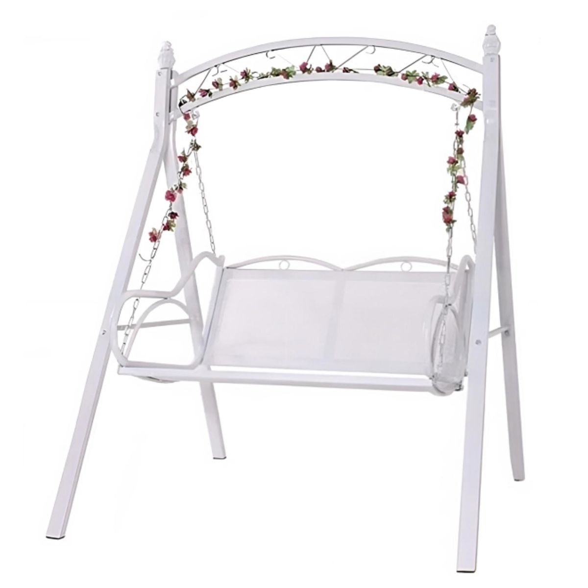 CRUSEC - Sillon Columpio Al Aire Libre Jardin Terraza Patio Blanco