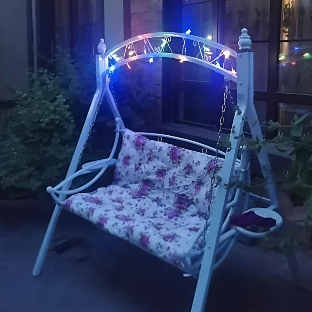 CRUSEC - Sillon Columpio Al Aire Libre Jardin Terraza Patio Blanco