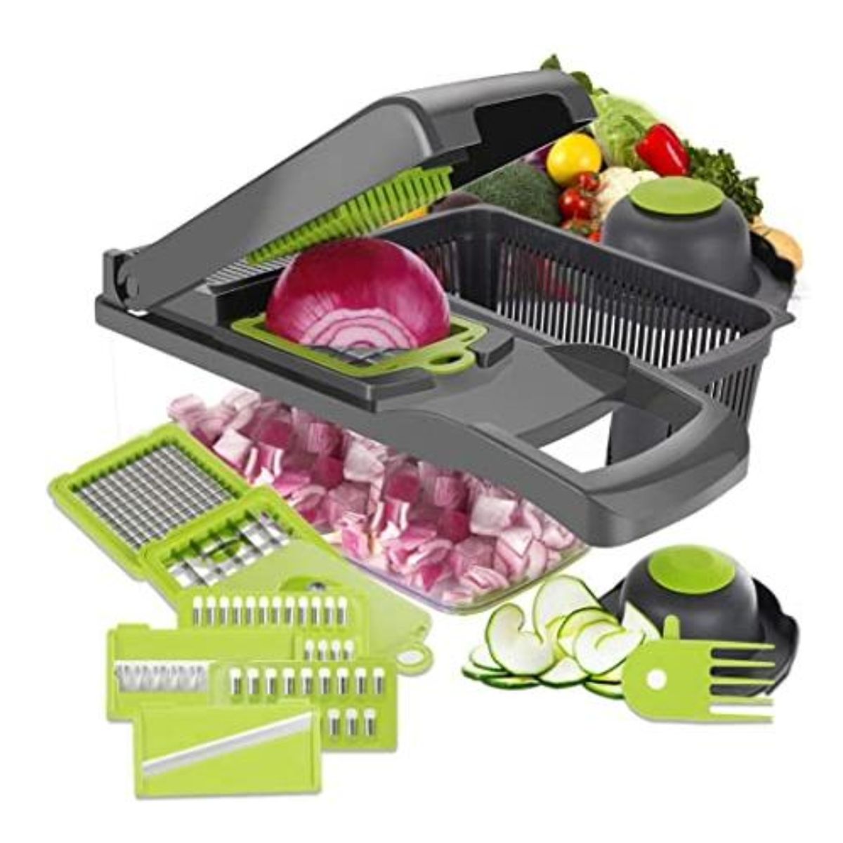 GENERICO - PICADOR CORTADOR DE VERDURAS 14 EN 1