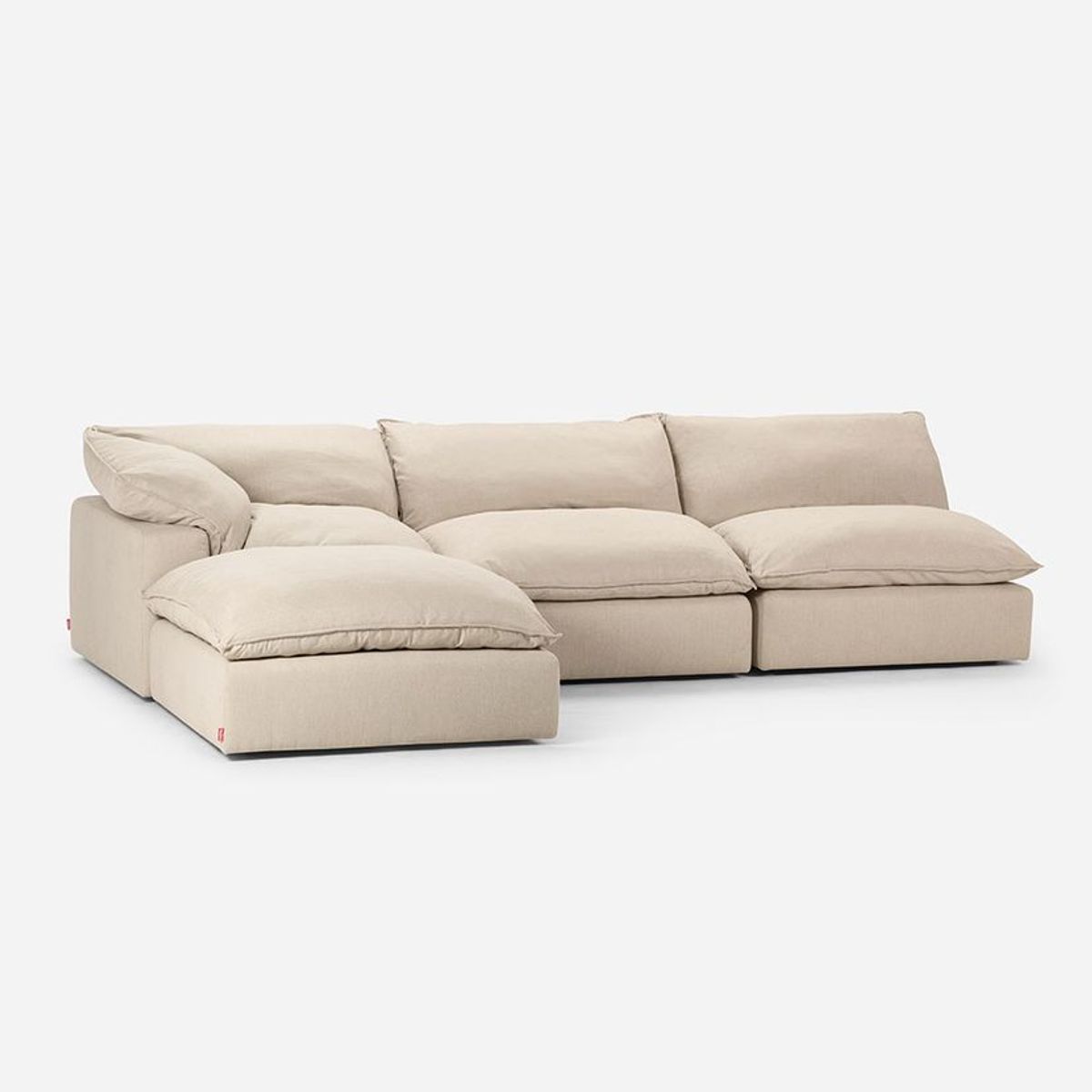 ROSEN - Sofá Seccional Rosen Shanklin 4 Piezas Izquierdo Tela Beige