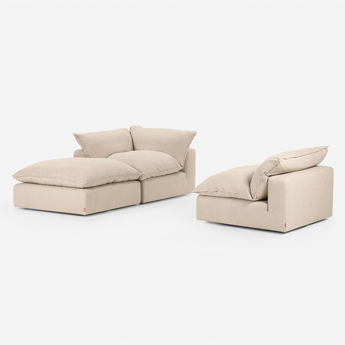 ROSEN - Sofá Seccional Rosen Shanklin Izquierdo 3 Piezas Tela Beige