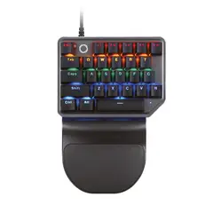 NIBIO - Teclado Gamer Una Mano One Mecanico Luces Rgb Switch