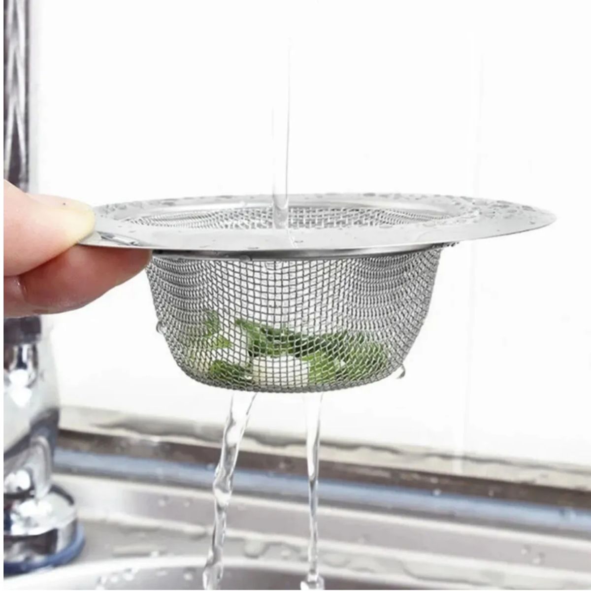 GENERICO - Tapon Metalico Colador Lavaplato Fregadero Cocina Filtro11 cm