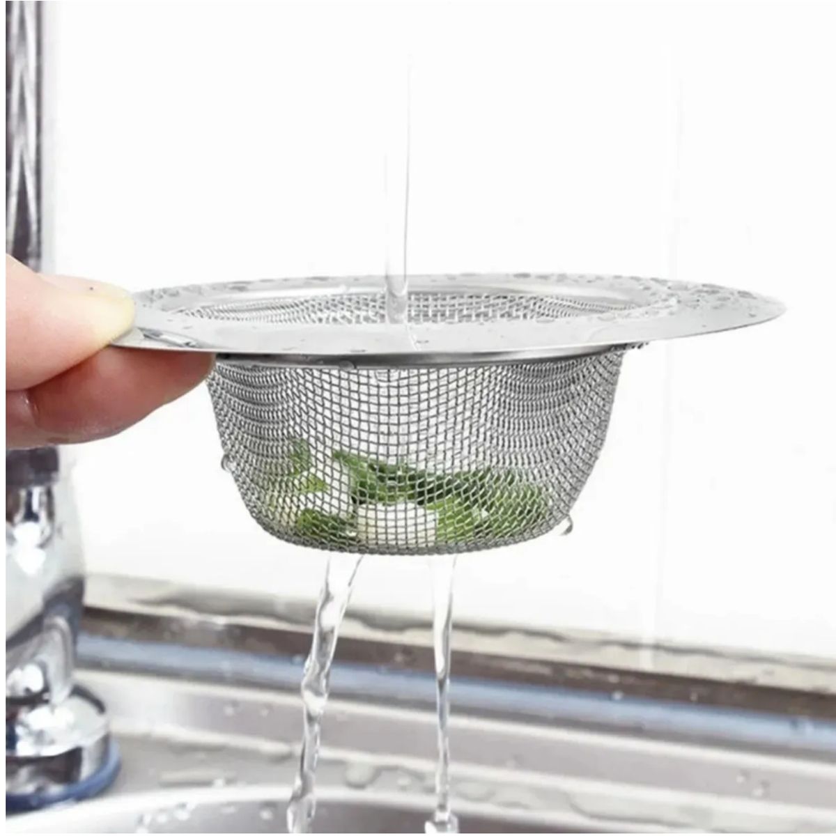 GENERICO - Tapon Metalico Colador Lavaplato Fregadero Cocina Filtro11 cm