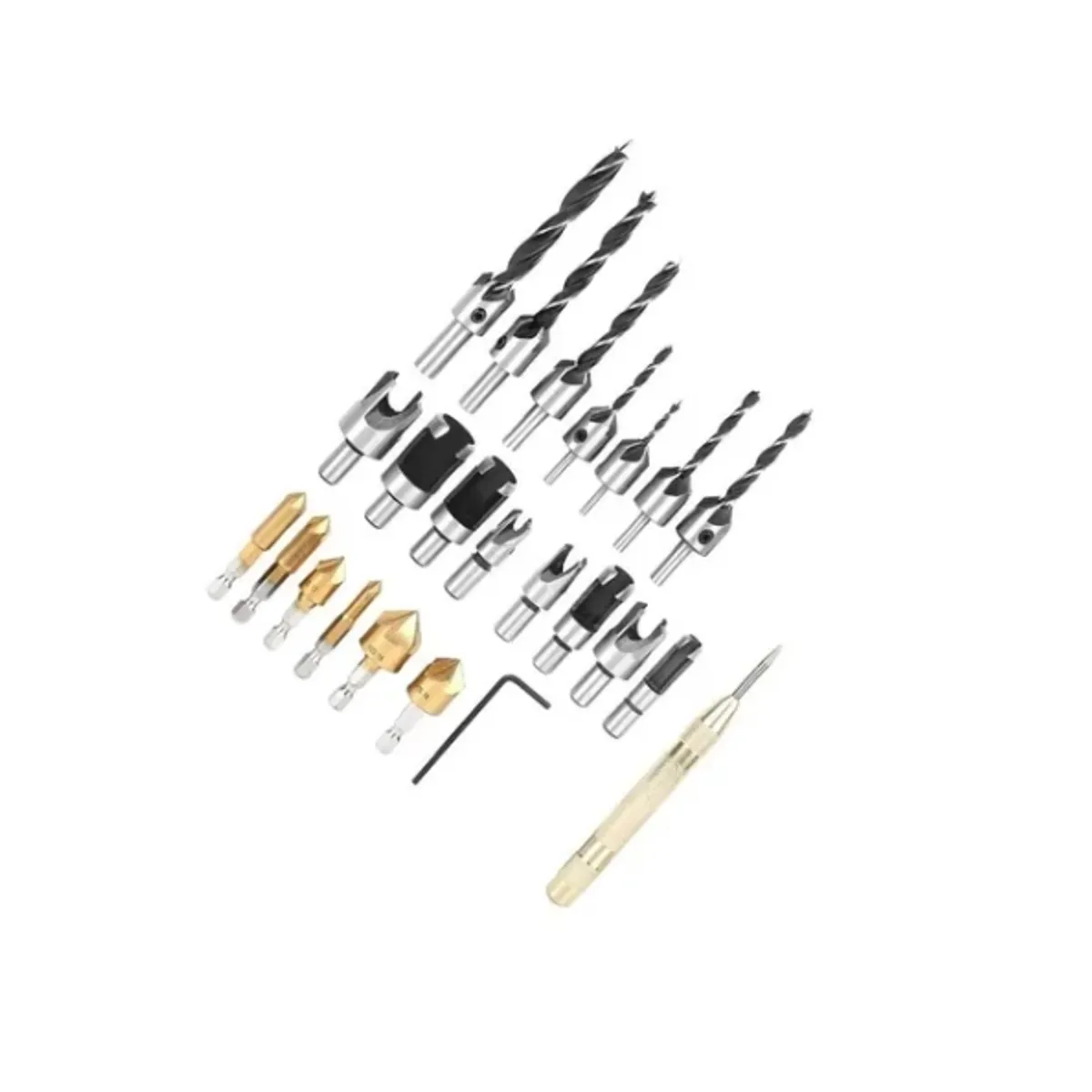 ESHOPANGIE - Juego De Brocas De Avellanado De Chaflán Para Carpintería